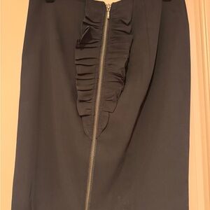 Banana Republic Black Pencil Skirt with Ruffle Detail